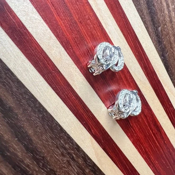 Christian Dior CD Logo Clip-on Earrings with COA- EUC - Picture 5 of 9